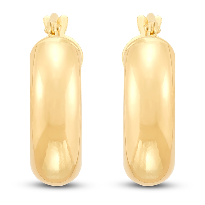 Main Image 1 of Chunky Hoop Earrings 10K Yellow Gold 16mm