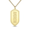 Thumbnail Image 1 of Men's Arrow Name Tag Necklace 10K Yellow Gold 22"
