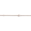 Thumbnail Image 3 of Birth Flower & Initial Tilted Heart Necklace 14K Rose Gold 18"