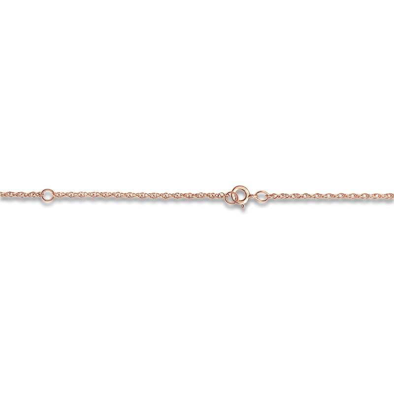 Main Image 3 of Name & Birth Flower Tag Necklace 14K Rose Gold 18"
