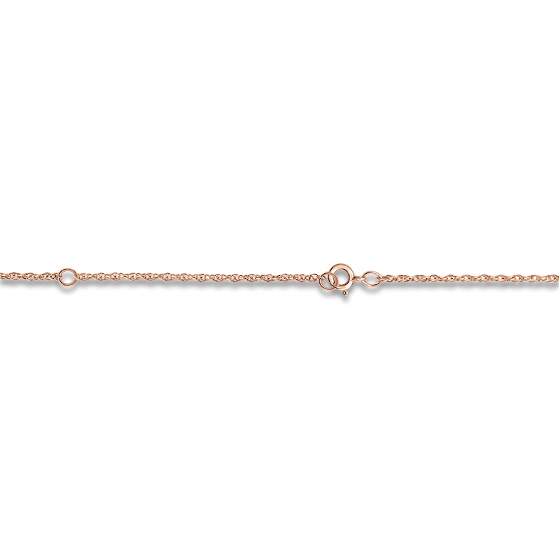 Main Image 3 of Name & Birth Flower Tag Necklace 14K Rose Gold-Plated Sterling Silver 18"