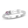 Thumbnail Image 1 of Lab-Created Alexandrite Engravable ID Ring Sterling Silver