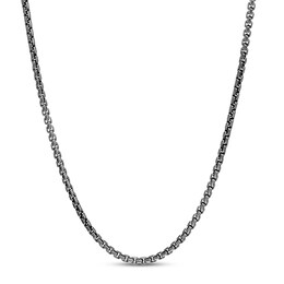 John Hardy Wheat Chain Necklace Black Rhodium/Sterling Silver 24&quot;