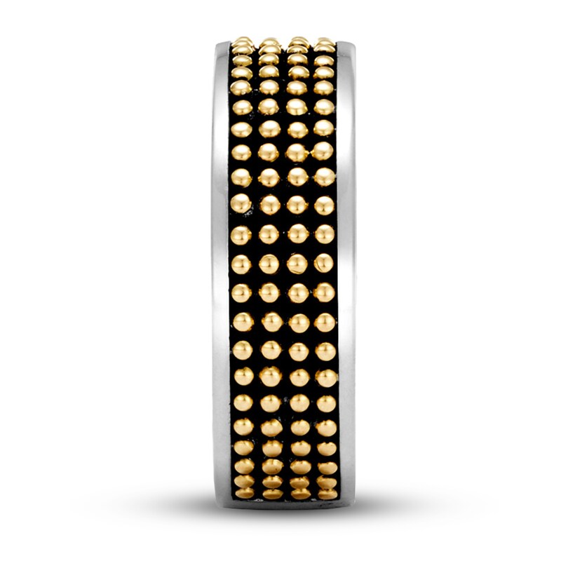 John Hardy Men's Jawan Band Ring Sterling Silver/18K Yellow Gold 7.5mm