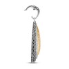 John Hardy Classic Chain Hammered Drop Charm 1/2 ct tw Diamonds Sterling Silver/18K Yellow Gold