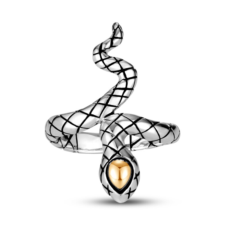 John Hardy Legends Cobra Ring Sterling Silver/18K Yellow Gold