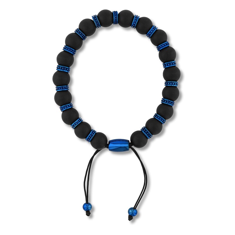 Jewelry Adviser Beads 6mm Onyx Beads Leather Cord Multi Wrap Bracelet Jewelry Adviser Beads 6mm Onyx Beads Leather Cord Multi Wrap Bracelet