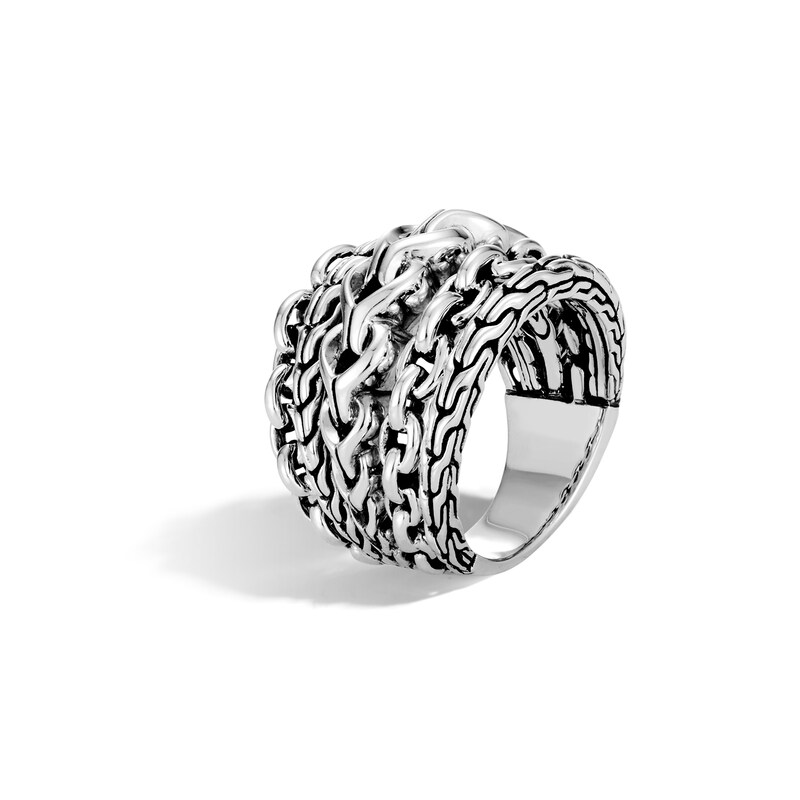 John Hardy Asli Classic Chain Link Ring Sterling Silver 9mm