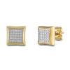 Thumbnail Image 1 of Men's Diamond Earrings 1/4 ct tw Yellow Ion-Plated Stainless Steel