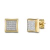 Thumbnail Image 0 of Men's Diamond Earrings 1/4 ct tw Yellow Ion-Plated Stainless Steel