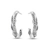 Thumbnail Image 2 of John Hardy Natural Blue Sapphire Hoop Earrings Sterling Silver