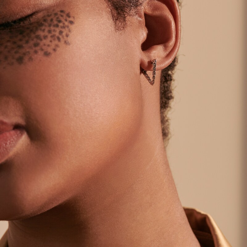 John Hardy Drop Earrings Natural Black Spinel & Natural Black Sapphire Sterling Silver