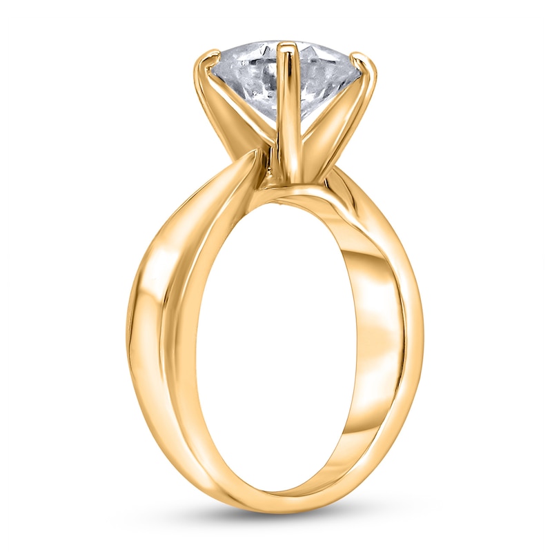 Main Image 2 of Diamond Solitaire Concave Engagement Ring 2 ct tw Round 14K Yellow Gold (I2/I)