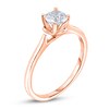 Thumbnail Image 2 of Diamond Solitaire Floral Engagement Ring 1/2 ct tw Round 14K Rose Gold (I2/I)