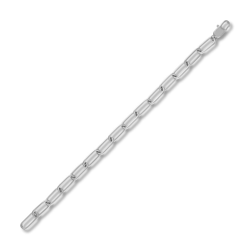 Main Image 3 of Solid Paperclip Chain Necklace 18"/ Bracelet Set Ion-Plated Stainless Steel 7.5" 7mm