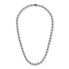 Thumbnail Image 4 of Solid Paperclip Chain Necklace 18"/Bracelet Set Black Ion-Plated Stainless Steel 7.5" 7mm
