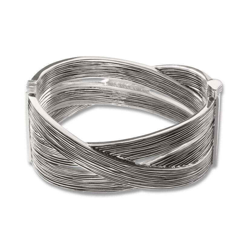 John Hardy Bamboo Hinged Bangle Sterling Silver