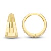 Diamond-Cut Mirror Hoop Earrings 14K Yellow Gold