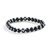 Thumbnail Image 0 of Natural Onyx & Tsavorite Garnet Bracelet 1/3 ct tw Diamonds Sterling Silver Size Small/Medium