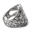 John Hardy Men's Woven Bamboo Ring Sterling Silver