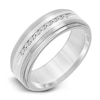 Thumbnail Image 2 of Diamond Wedding Band 1/4 ct tw Round Gray Tungsten