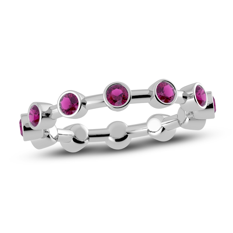 Main Image 1 of Juliette Maison Natural Rhodolite Garnet Ring 10K White Gold