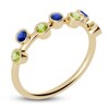 Thumbnail Image 2 of Juliette Maison Natural Blue Sapphire & Natural Peridot Ring 10K Yellow Gold