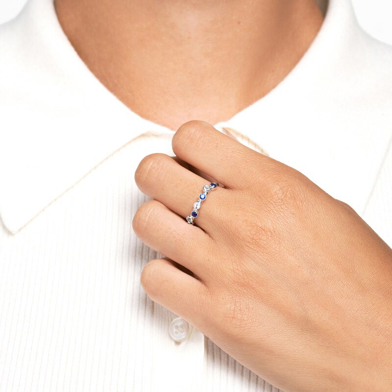 Main Image 3 of Juliette Maison Natural Blue Sapphire & Natural Peridot Ring 10K Yellow Gold