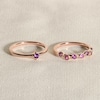 Thumbnail Image 4 of Juliette Maison Natural Blue Sapphire & Natural Emerald Ring 10K White Gold