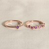Thumbnail Image 4 of Juliette Maison Natural Pink Tourmaline & Natural White Sapphire Ring 10K Rose Gold