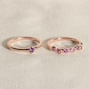 Thumbnail Image 4 of Juliette Maison Natural Pink Tourmaline & Natural Blue Zircon Ring 10K Yellow Gold