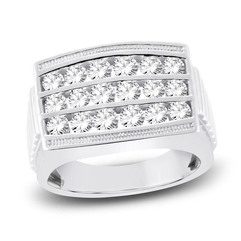 Jared Jewelers Lab Created Diamonds Men's Lab-Created Diamond Ring 2 ct tw Round 14K White Gold | Jared