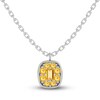 Thumbnail Image 1 of Juliette Maison Natural Citrine Pendant Necklace 10K White Gold
