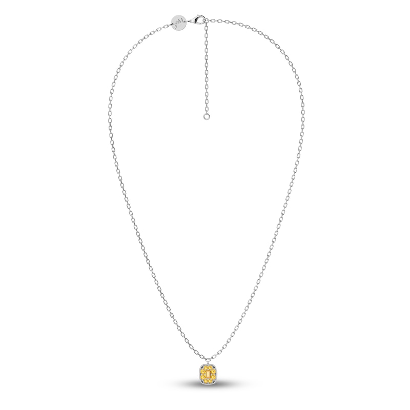 Main Image 2 of Juliette Maison Natural Citrine Pendant Necklace 10K White Gold