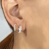 Shy Creation Diamond Huggie Earrings 1/6 ct tw Round 14K Yellow Gold SC55021775