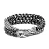 John Hardy Men's Double Link Wrap Bracelet Sterling Silver - Medium