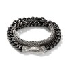 John Hardy Men's Double Link Wrap Bracelet Sterling Silver - Medium