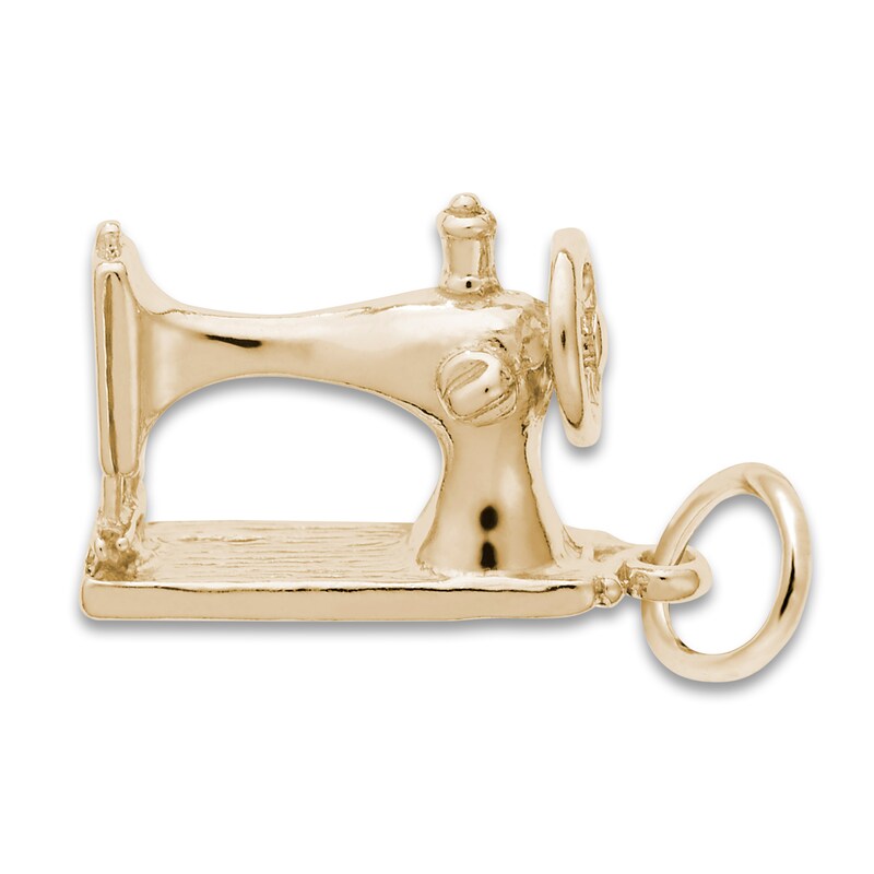 Sewing Machine Charm 14K Yellow Gold
