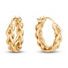 John Hardy Classic Chain Hoop Earrings 18K Yellow Gold