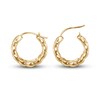 John Hardy Classic Chain Hoop Earrings 18K Yellow Gold