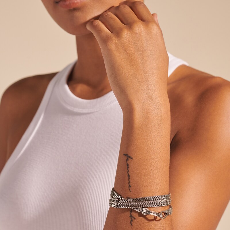 John Hardy Classic Chain Heishi Bracelet Sterling Silver - Large