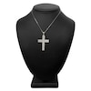 Thumbnail Image 4 of Diamond Cross Pendant Necklace 2 ct tw Round 14K White Gold 18&quot;