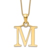 Thumbnail Image 1 of Initial M Necklace 14K Yellow Gold 18"