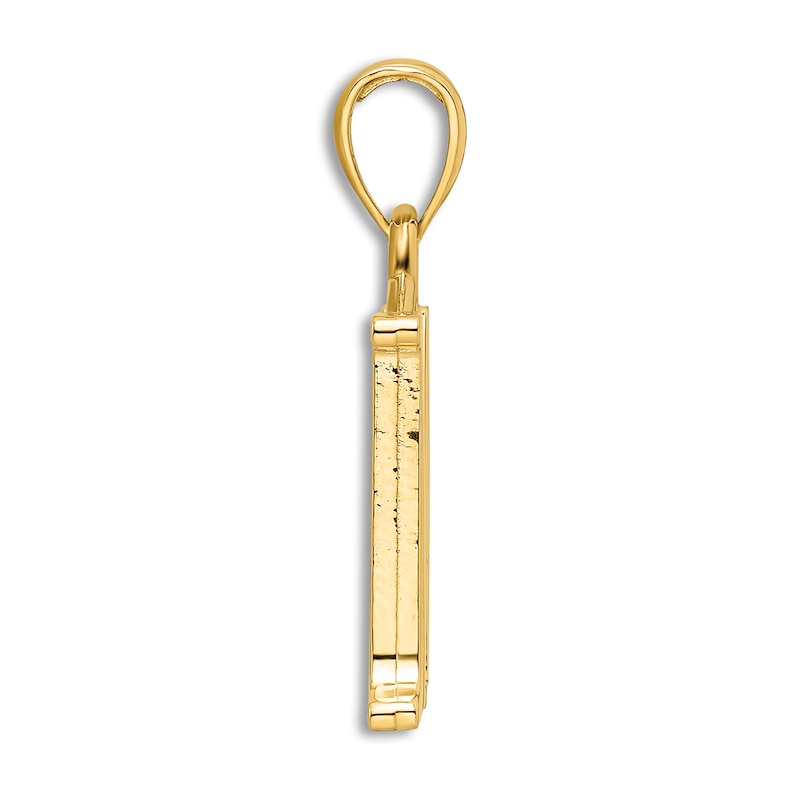 Main Image 2 of Initial M Necklace 14K Yellow Gold 18"