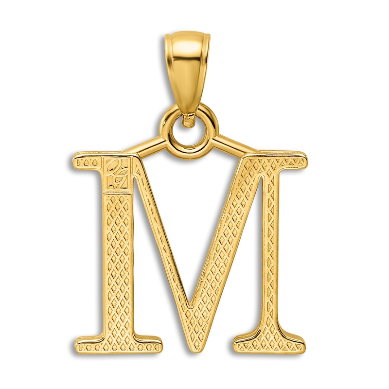 Main Image 3 of Initial M Necklace 14K Yellow Gold 18"
