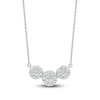 Thumbnail Image 1 of Diamond Halo Necklace 1 ct tw 14K White Gold 18&quot;