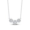 Thumbnail Image 3 of Diamond Halo Necklace 1 ct tw 14K White Gold 18&quot;