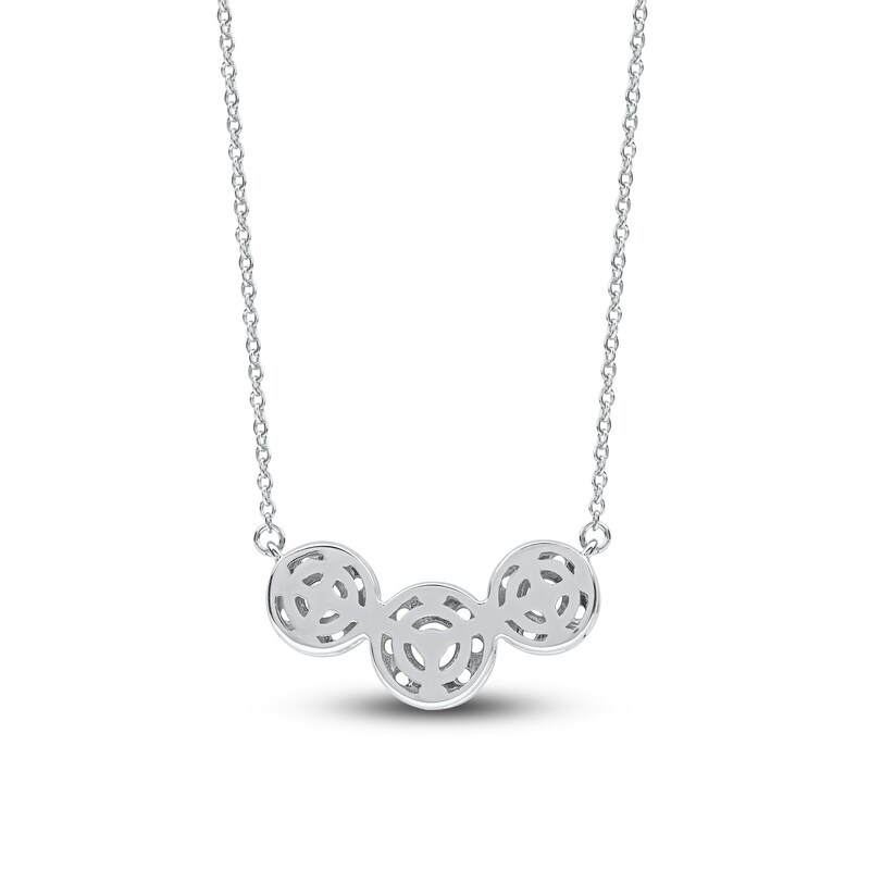 Main Image 3 of Diamond Halo Necklace 1 ct tw 14K White Gold 18&quot;