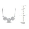 Thumbnail Image 4 of Diamond Halo Necklace 1 ct tw 14K White Gold 18&quot;