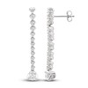 Thumbnail Image 0 of Diamond Graduated Dangle Earrings 1-1/2 ct tw Round 14K White Gold